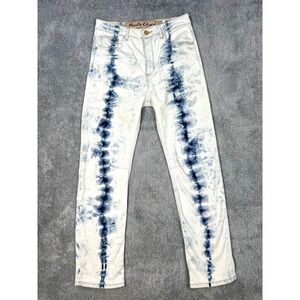 Manila Grace Denim Tie Dye Italy 28 Stretch light wash skinny straight‎